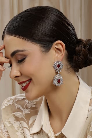 Ruby Raang Doublet & Ruby Earrings 