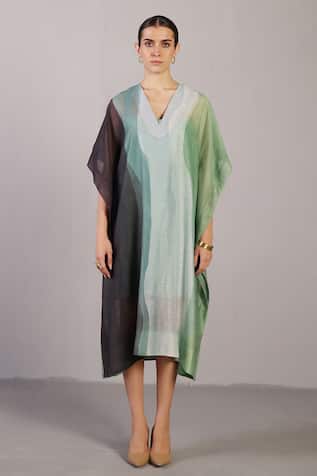 Clos Designer Linen Silk Kaftan 