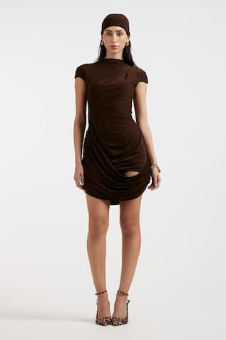 Deme By Gabriella Fleur Designer Ruched Dress 