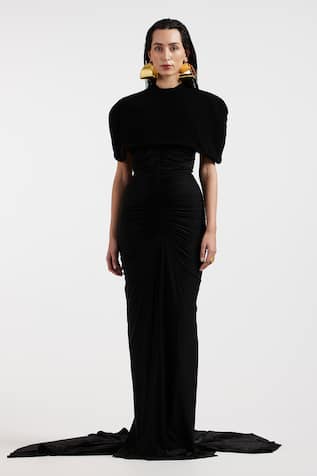 Deme By Gabriella Black Designer Isadora Gown & Cape Set 
