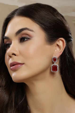 Ruby Raang Doublet Red Earrings 