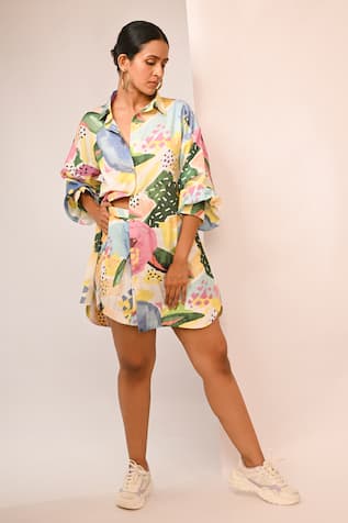 Rimi Nayak Floral Printed Relaxed Shirt 