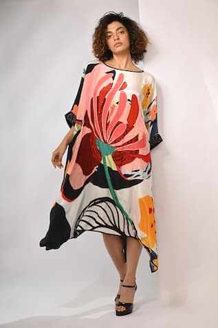 Rimi Nayak Abstract Floral Printed Maxi Kaftan 