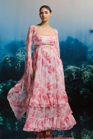 THE IASO Ocean Bloom Maxi Dress 