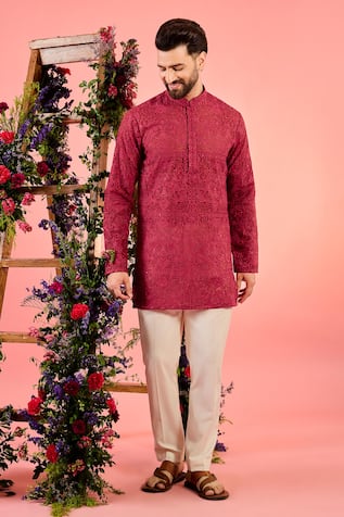 Kasbah Sheer Chikankari Kurta 