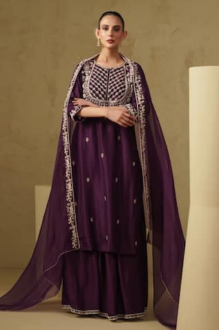 Kesar Studio Designer Purple Kurta Dupatta Set 