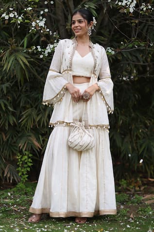 Nazar By Indu Ivory 3 Piece Designer Set 