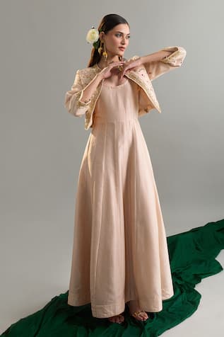 Anantaa By Roohi X AZA Embroidered Anarkali & Jacket Set 