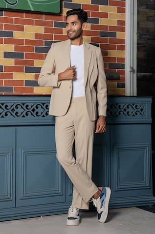 Hilo Design Saville Beige Curve Blazer Set 