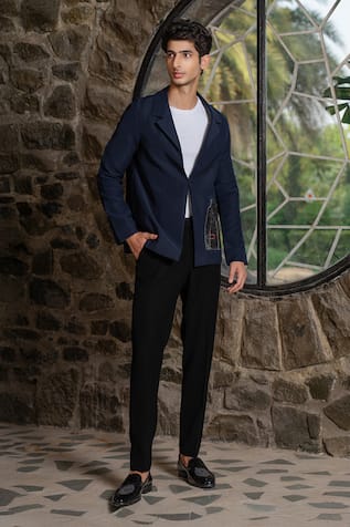 Hilo Design Noir Canvas Blazer & Pant Set 