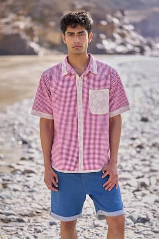 Dash And Dot Reversible Madras Check Shirt 