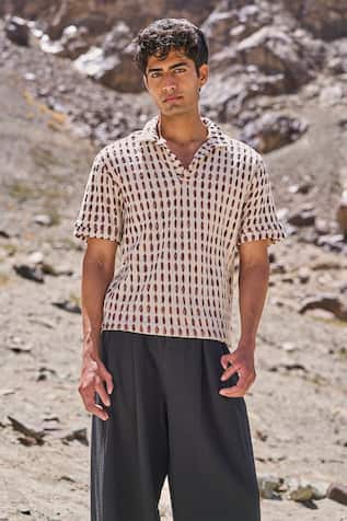 Dash And Dot Jacquard Polo T-shirt 