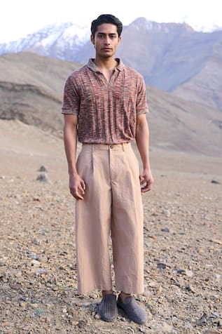 Dash And Dot Beige Designer Pant 