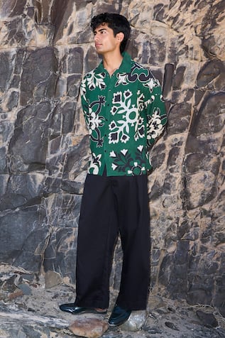 Dash And Dot Inverted Pleat Pant 