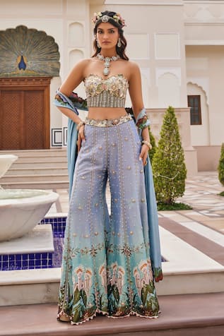 Nea By Nikita Tiwari Designer Blue Pant Set 