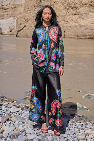 Dash And Dot Multicolour Paisley Pant Set 