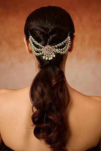Paisley Pop Mint Polki Braid Pin 