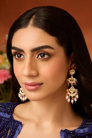 Red Kundan Earrings 