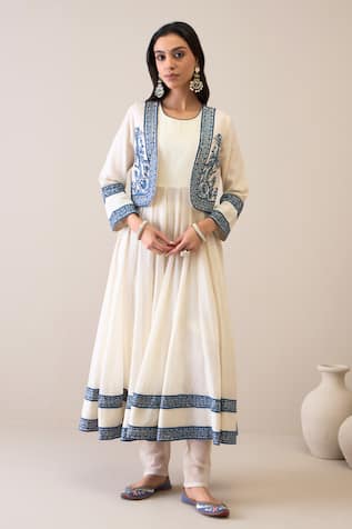 Roohbyridhimaa Maryam Embroidered Jacket Anarkali Set 