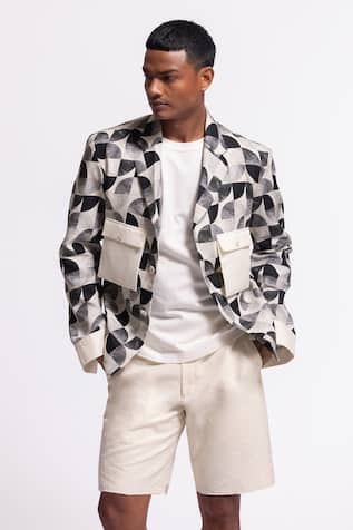 Balance by Rohit Bal Geometric Pattern Designer Jacket 