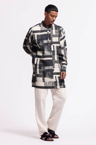 Balance by Rohit Bal Designer Abstract Print Kurta 