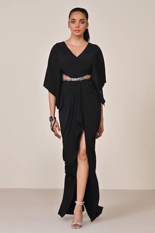 S & N By Shantnu Nikhil Draped Gown  