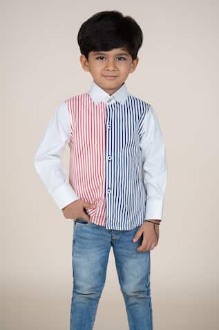 Little Boys Closet Striped Designer Shirt for Boys 