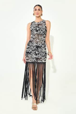 Qala Clothing Fringe Maxi Dress 