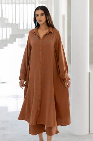 Silai Studio Pecan Brown Tunic 