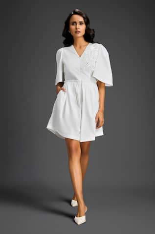Deepika Arora White Designer Playsuit 