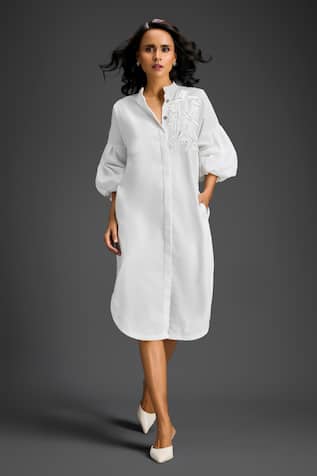 Deepika Arora White Designer Dress 