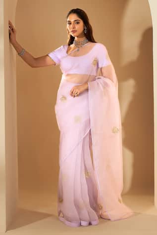 Roohbyridhimaa Lilac Chaandni Saree Set 