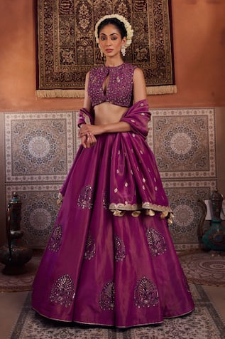 Kapda Dori Designer Resham Embellished Lehenga Set 