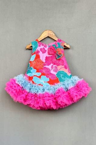 Multicolour Floral Tutu Dress 