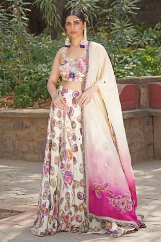 Soniya G Designer Ivory Lehenga Set 