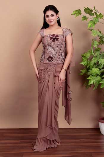 Nidhi Kejriwal Designer Pre-Draped Saree with Blouse 