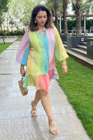 Sonam Parmar Jhawar Multicolor Crushed Dress 