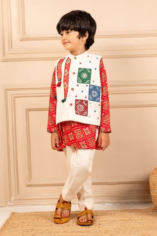 Jilmil Dreamwear Floral Digital Printed Bundi & Kurta Set 