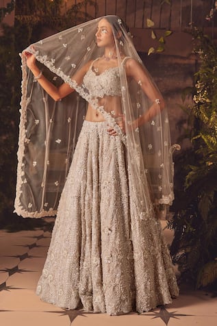 Roqa Ivory Luminous Designer Lehenga Set 