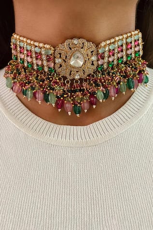 Gulabo Golden Floret Multi Beads Set 
