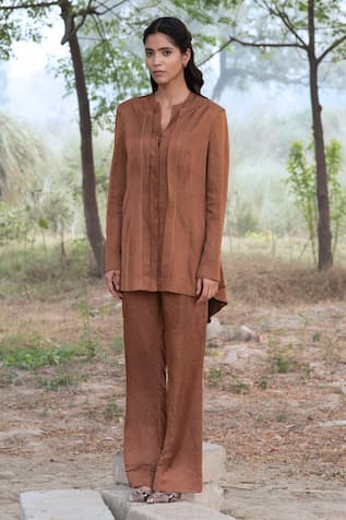 Kushani Mocha Brown Co-ord Set 