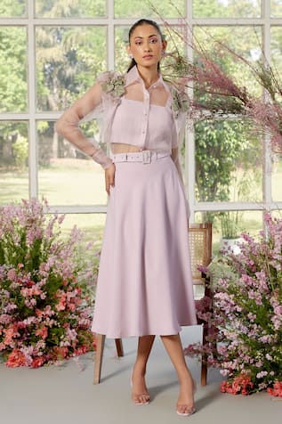 Parul And Preyanka 3D Flower Detail Co-ord Set 