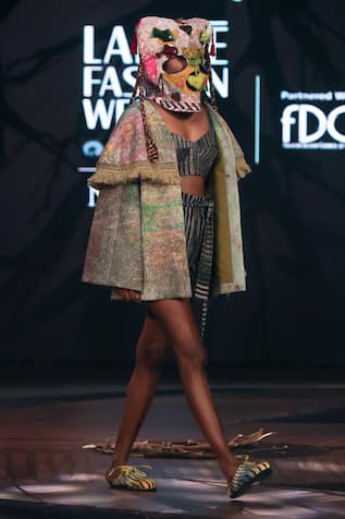 Til Multi-Print Quilted Cape Overlay 