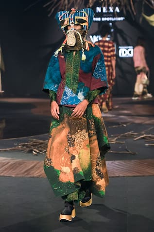 Til Blue Galaxy Quilted Kimono Overlay 