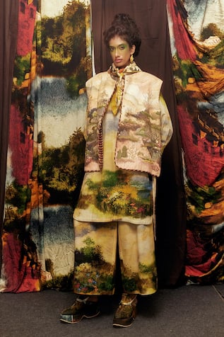 Til Multi Monet Kurta Set 