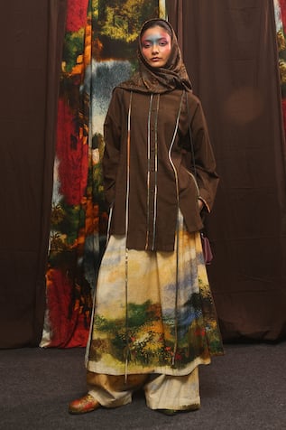 Til Multi Monet Handpainted Panel Pant 