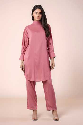 Khwaab By Sanjana Lakhani Peach Designer Kurta Pant Set 