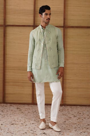 Arjan Dugal Gramophone Dori Nehru Jacket Set 