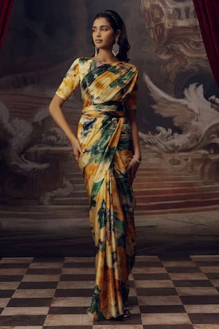 Studio 113 Designer Floral Print Saree 
