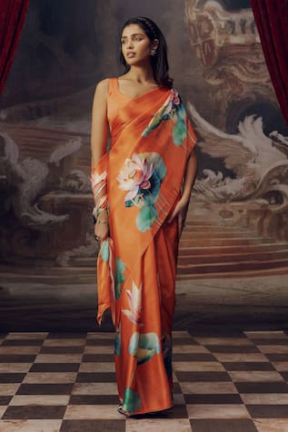 Studio 113 Designer Satin Silk Saree 